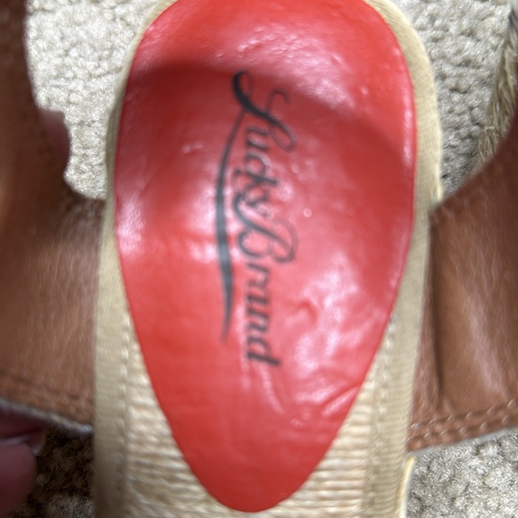 LUCKY BRAND SANDAL KYNDRA STYLE WEDGE Ankle Strap SANDAL 10 M - Picture 4 of 9